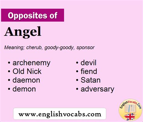 antonyms of angel|opposite of guardian angel.